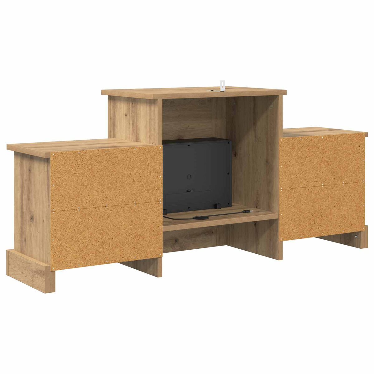 vidaXL Electric Fireplace Artisan Oak 110 x 30 x 50 cm Engineered wood