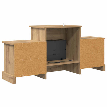 vidaXL Electric Fireplace Artisan Oak 110 x 30 x 50 cm Engineered wood
