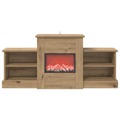 vidaXL Electric Fireplace Artisan Oak 110 x 30 x 50 cm Engineered wood