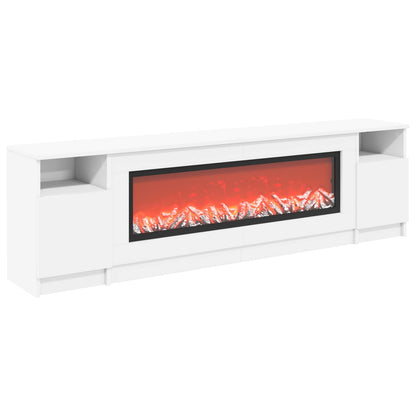 vidaXL Electric Fireplace White 165 x 28.5 x 47 cm Engineered wood