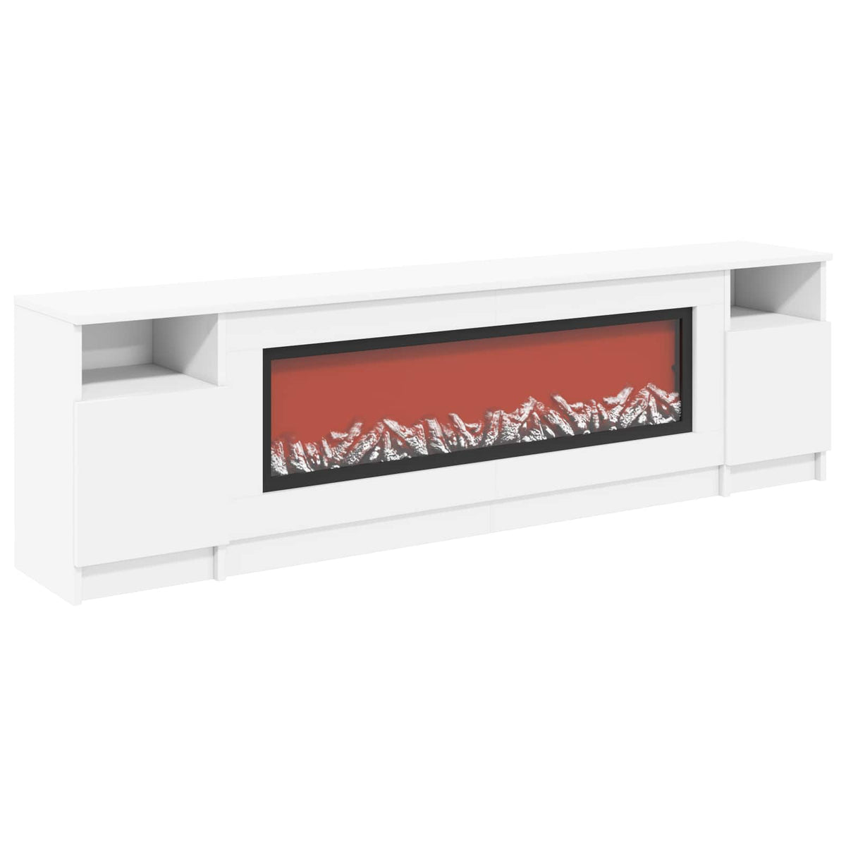 vidaXL Electric Fireplace White 165 x 28.5 x 47 cm Engineered wood