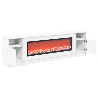 vidaXL Electric Fireplace White 165 x 28.5 x 47 cm Engineered wood