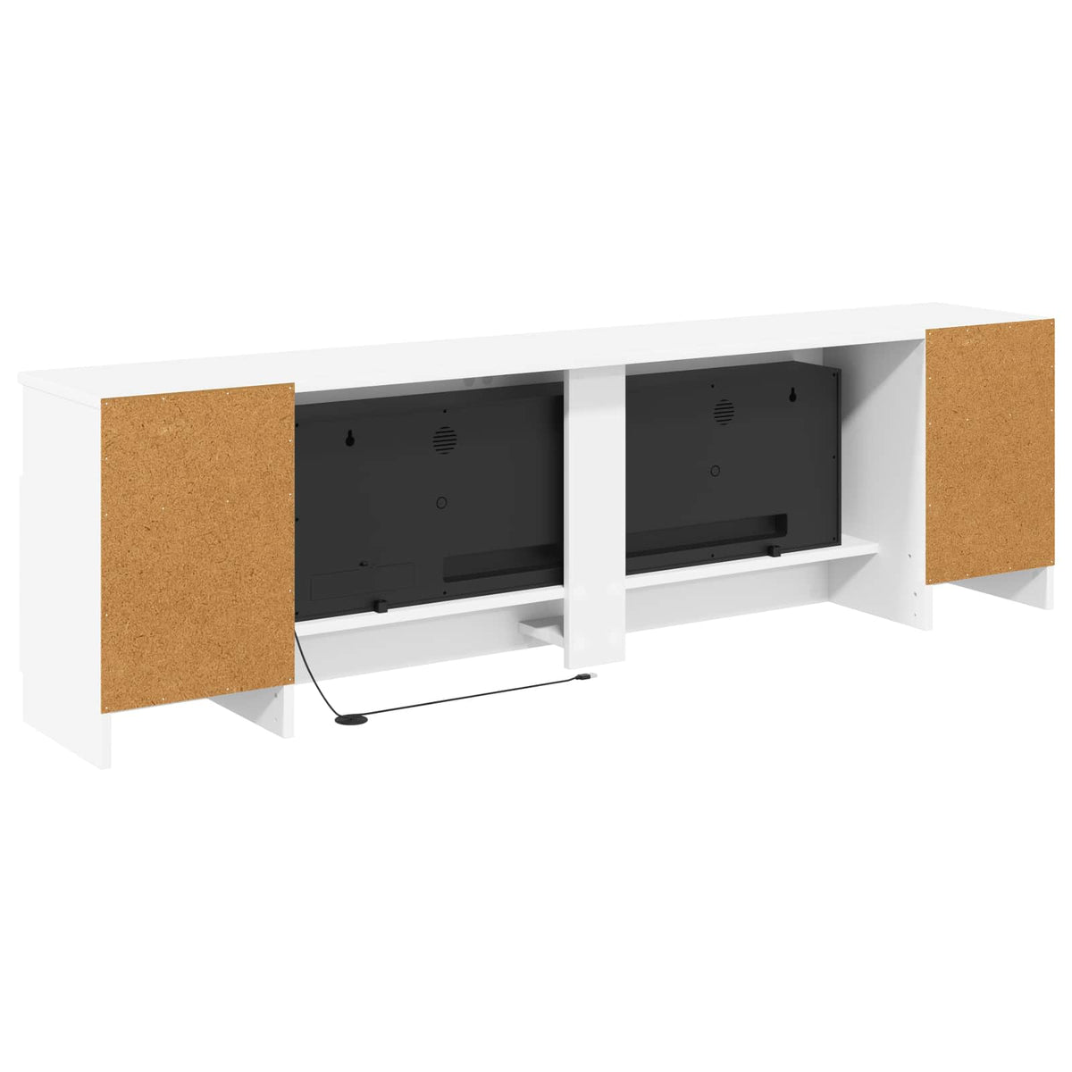vidaXL Electric Fireplace White 165 x 28.5 x 47 cm Engineered wood