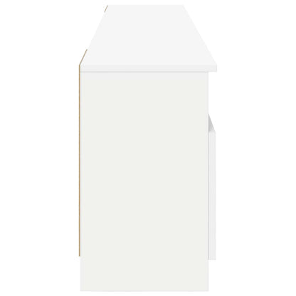 vidaXL Electric Fireplace White 165 x 28.5 x 47 cm Engineered wood