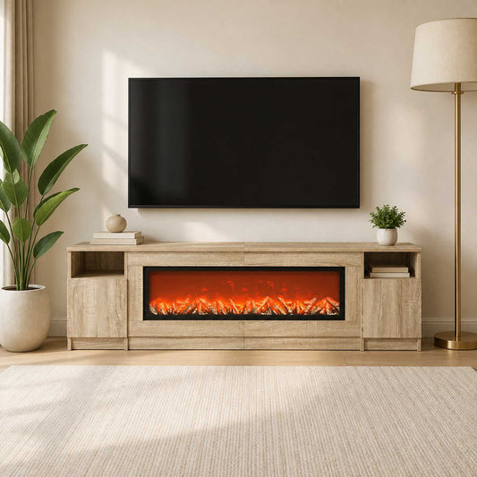 vidaXL Electric Fireplace Sonoma 165 x 28.5 x 47 cm Engineered wood