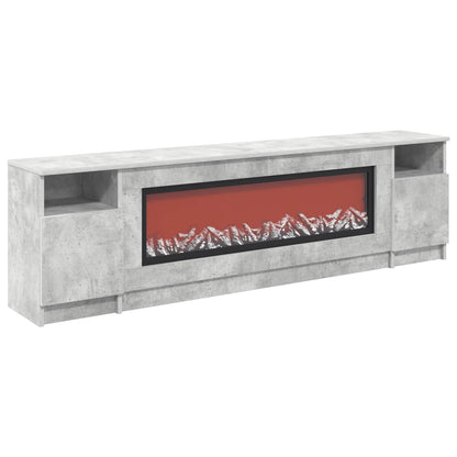 vidaXL Electric Fireplace Concrete 165 x 28.5 x 47 cm Engineered wood
