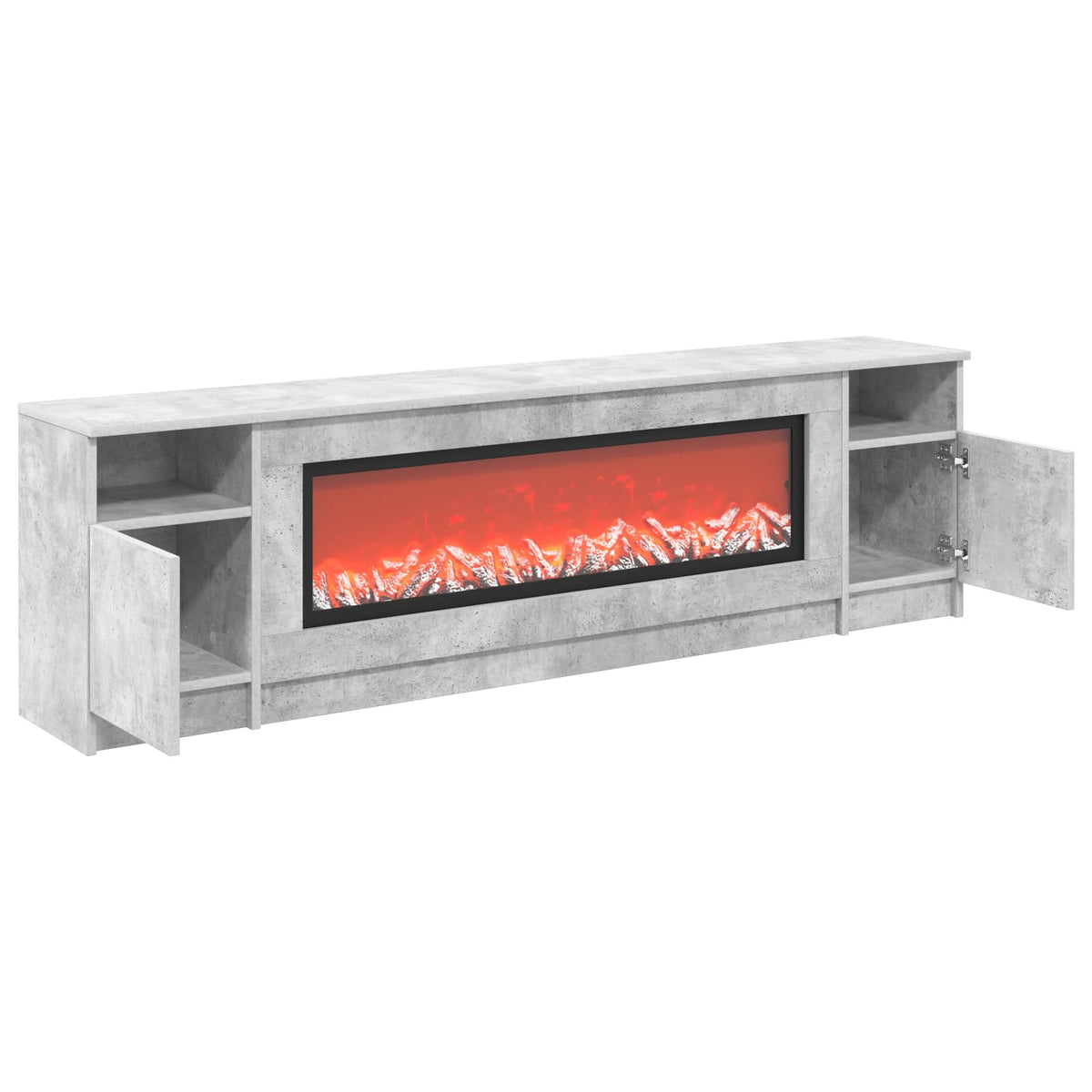 vidaXL Electric Fireplace Concrete 165 x 28.5 x 47 cm Engineered wood