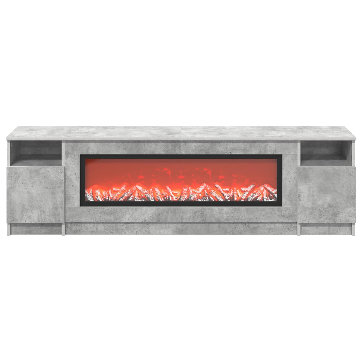 vidaXL Electric Fireplace Concrete 165 x 28.5 x 47 cm Engineered wood