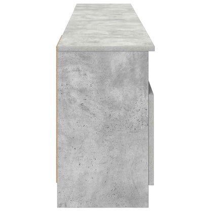 vidaXL Electric Fireplace Concrete 165 x 28.5 x 47 cm Engineered wood