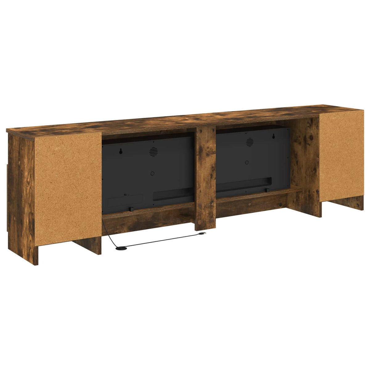 vidaXL Electric Fireplace Smoked Oak 165 x 28.5 x 47 cm