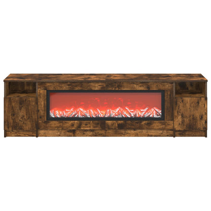 vidaXL Electric Fireplace Smoked Oak 165 x 28.5 x 47 cm