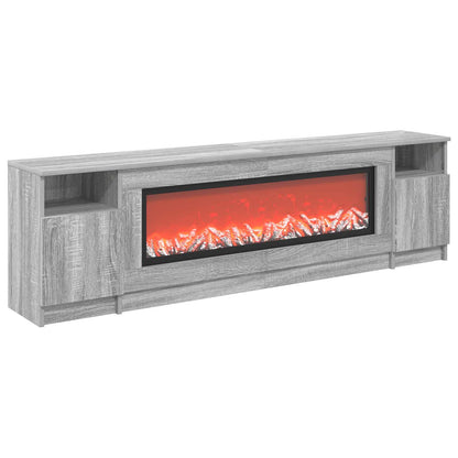 vidaXL Electric Fireplace Grey Sonoma 165 x 28.5 x 47 cm