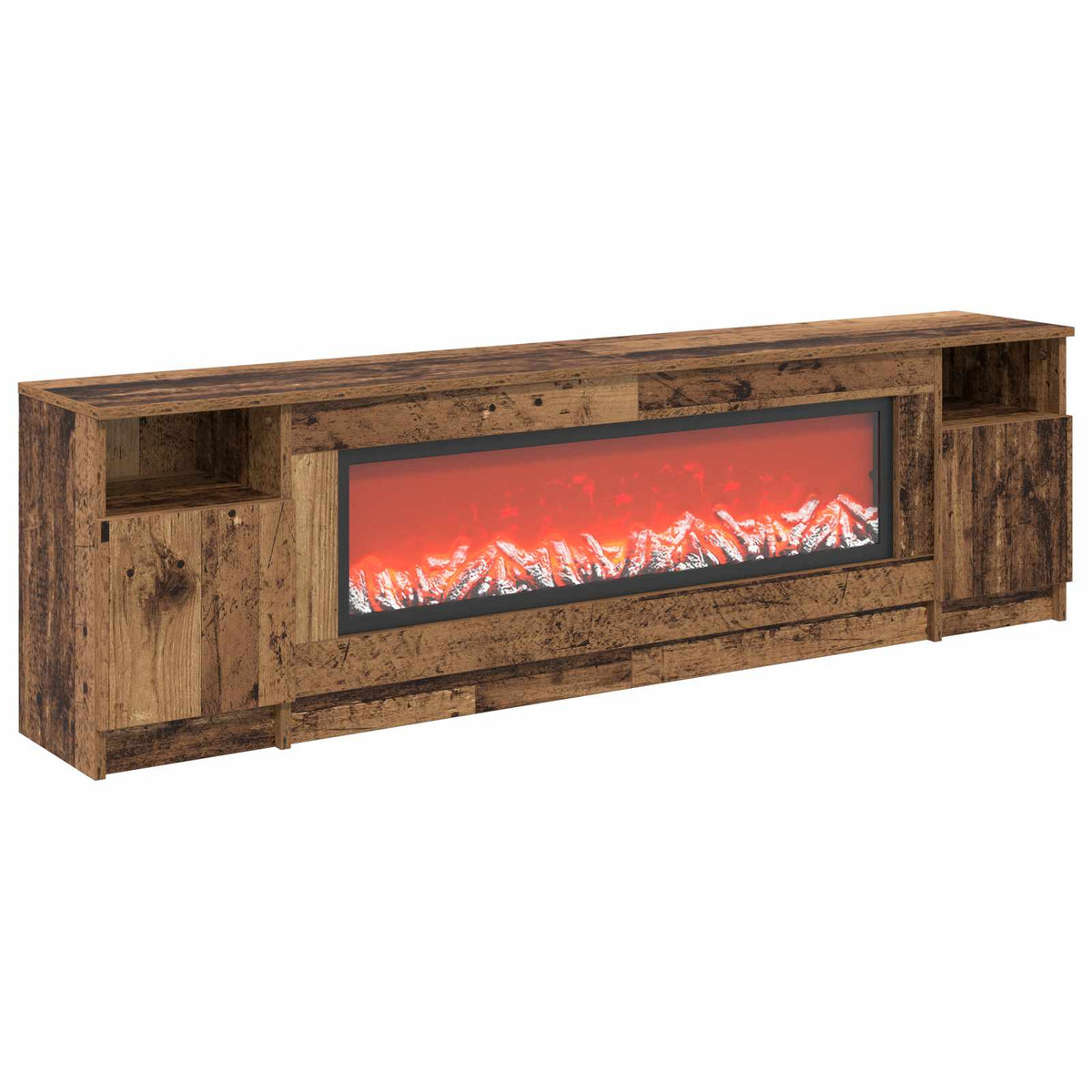 vidaXL Electric Fireplace Old Wood 165 x 28.5 x 47 cm Engineered wood