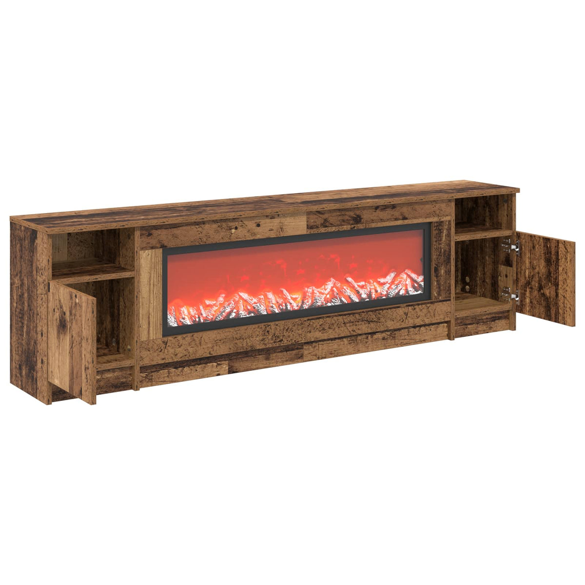 vidaXL Electric Fireplace Old Wood 165 x 28.5 x 47 cm Engineered wood