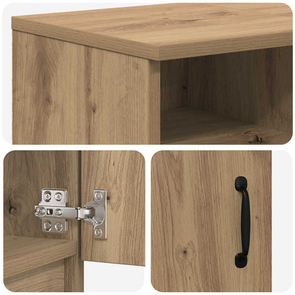vidaXL Electric Fireplace Artisan Oak 165 x 28.5 x 47 cm