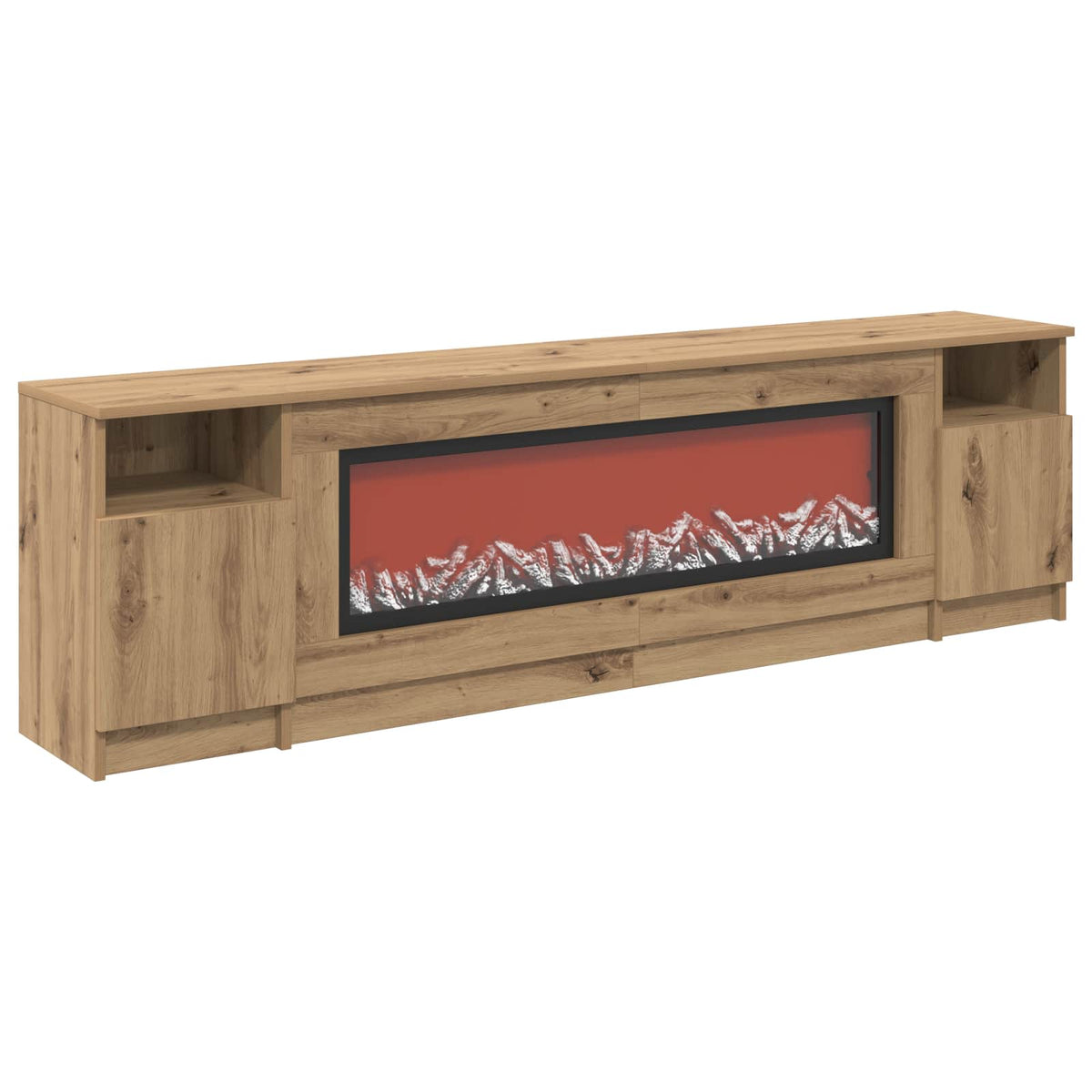 vidaXL Electric Fireplace Artisan Oak 165 x 28.5 x 47 cm