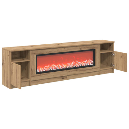 vidaXL Electric Fireplace Artisan Oak 165 x 28.5 x 47 cm