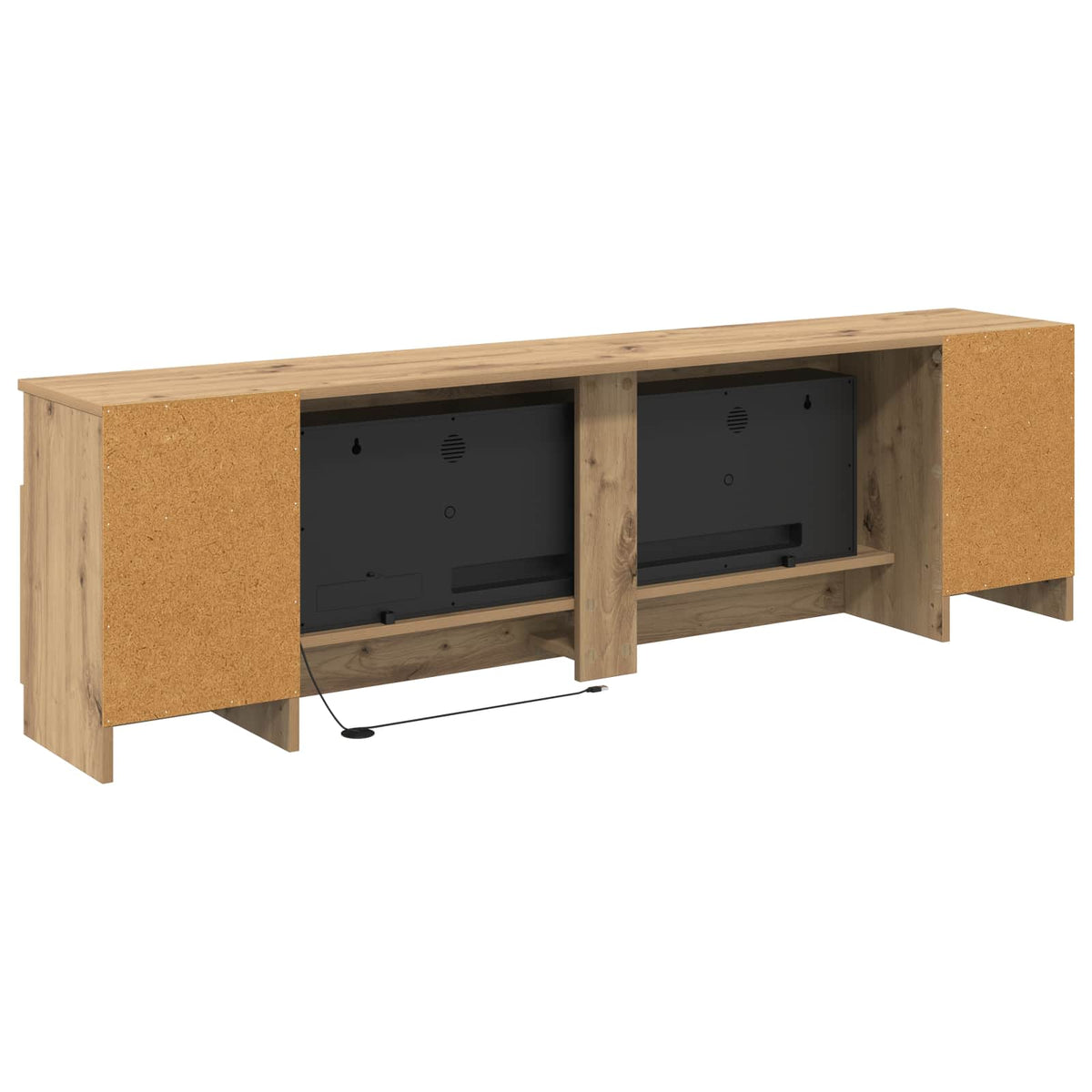 vidaXL Electric Fireplace Artisan Oak 165 x 28.5 x 47 cm