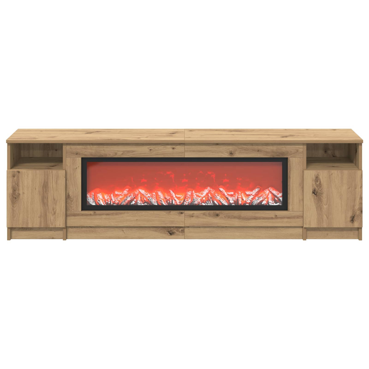 vidaXL Electric Fireplace Artisan Oak 165 x 28.5 x 47 cm