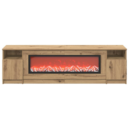 vidaXL Electric Fireplace Artisan Oak 165 x 28.5 x 47 cm