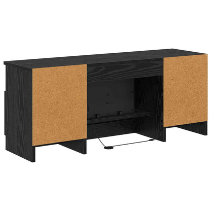 vidaXL Electric Fireplace Black Oak 98 x 28.5 x 40.5 cm