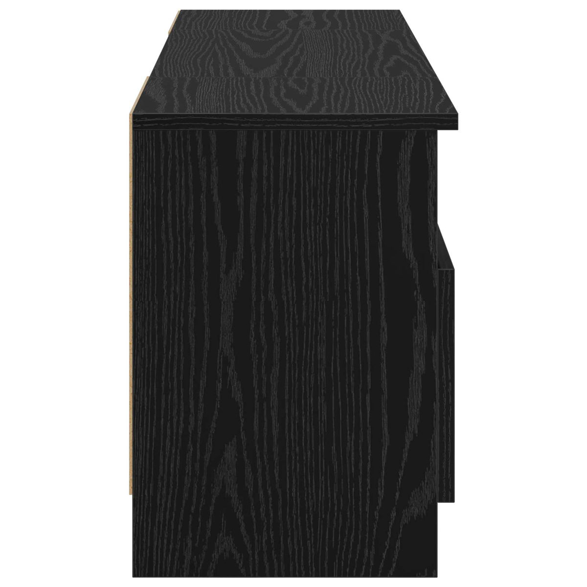 vidaXL Electric Fireplace Black Oak 98 x 28.5 x 40.5 cm