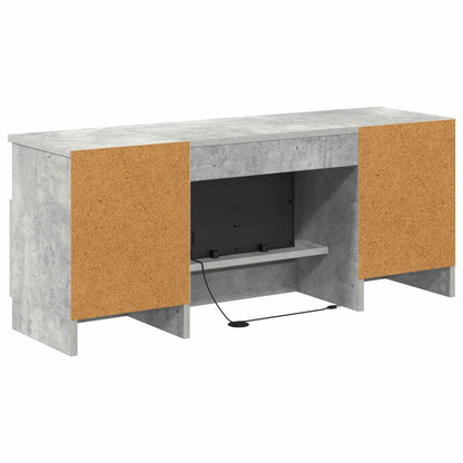 vidaXL Electric Fireplace Concrete 98 x 28.5 x 40.5 cm Engineered wood