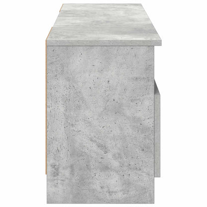 vidaXL Electric Fireplace Concrete 98 x 28.5 x 40.5 cm Engineered wood