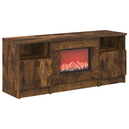 vidaXL Electric Fireplace Smoked Oak 98 x 28.5 x 40.5 cm