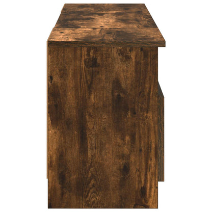 vidaXL Electric Fireplace Smoked Oak 98 x 28.5 x 40.5 cm