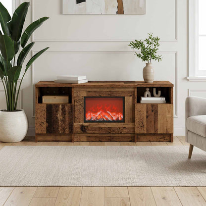 vidaXL Electric Fireplace Old Wood 98 x 28.5 x 40.5 cm Engineered wood