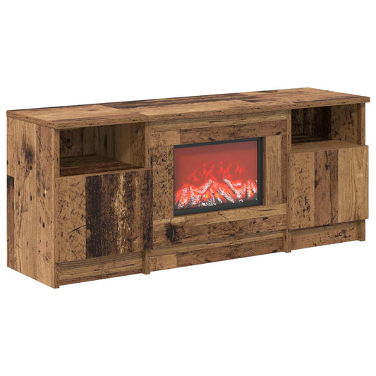 vidaXL Electric Fireplace Old Wood 98 x 28.5 x 40.5 cm Engineered wood