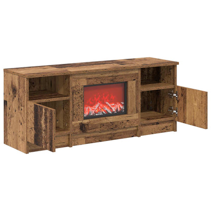 vidaXL Electric Fireplace Old Wood 98 x 28.5 x 40.5 cm Engineered wood