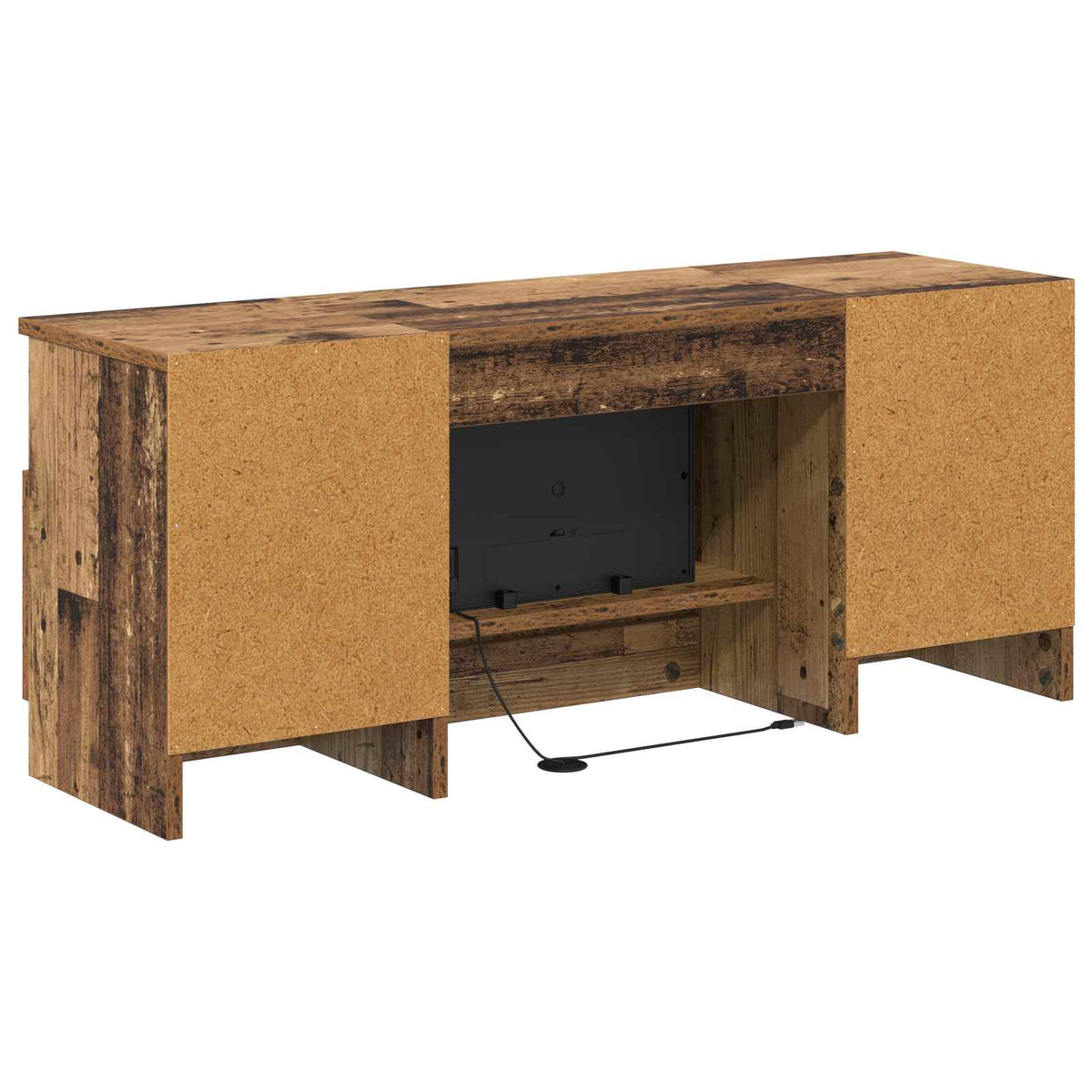 vidaXL Electric Fireplace Old Wood 98 x 28.5 x 40.5 cm Engineered wood