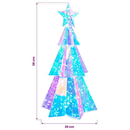 vidaXL Prismatic Iridescent LED Christmas Tree Multicolour