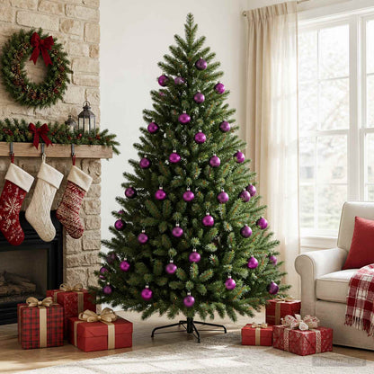 vidaXL Christmas Ball Set 30 pcs Lilac 6 cm Polystyrene