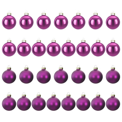 vidaXL Christmas Ball Set 30 pcs Lilac 6 cm Polystyrene