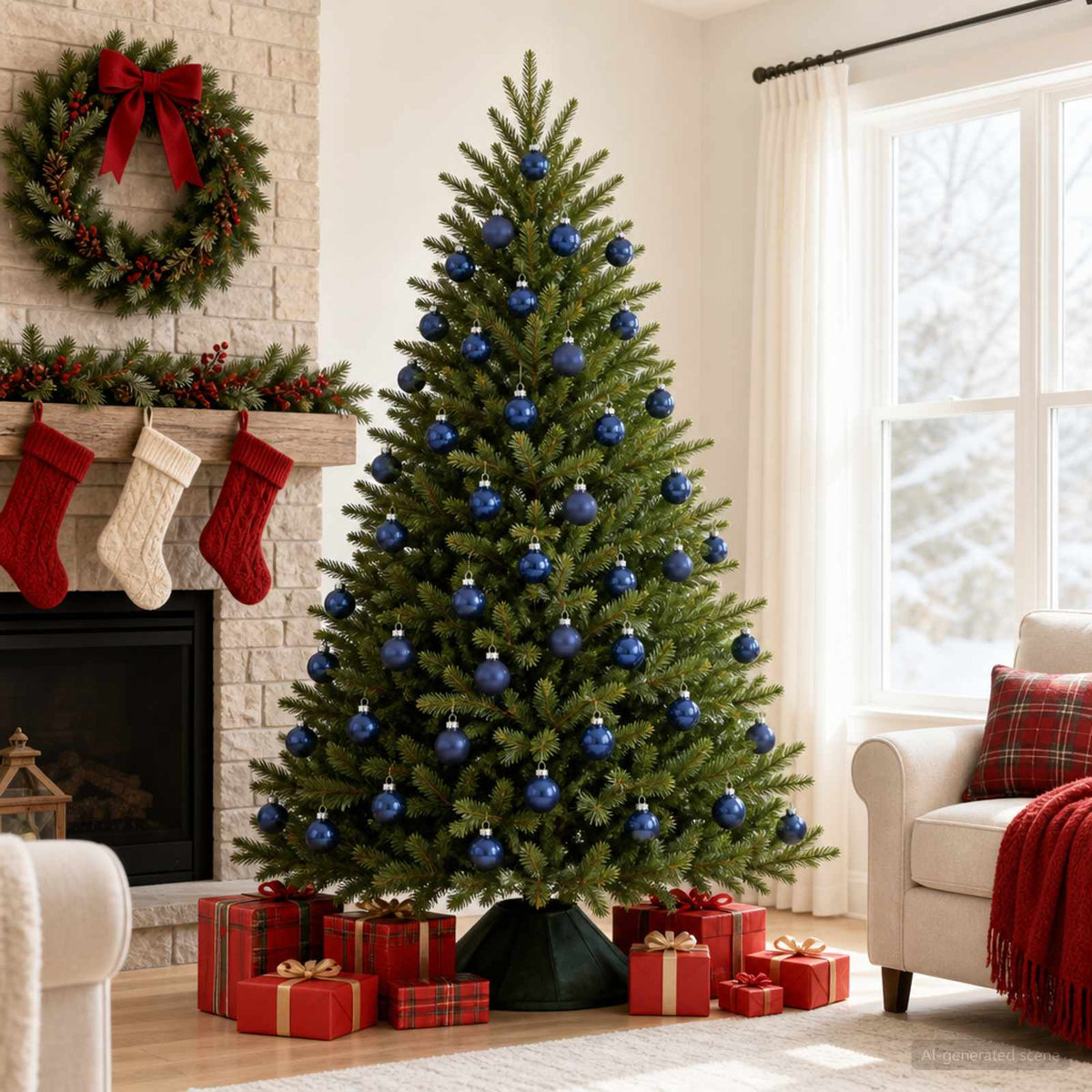 vidaXL Christmas Ball Set 30 pcs Blue 6 cm Polystyrene