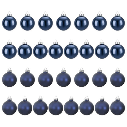 vidaXL Christmas Ball Set 30 pcs Blue 6 cm Polystyrene