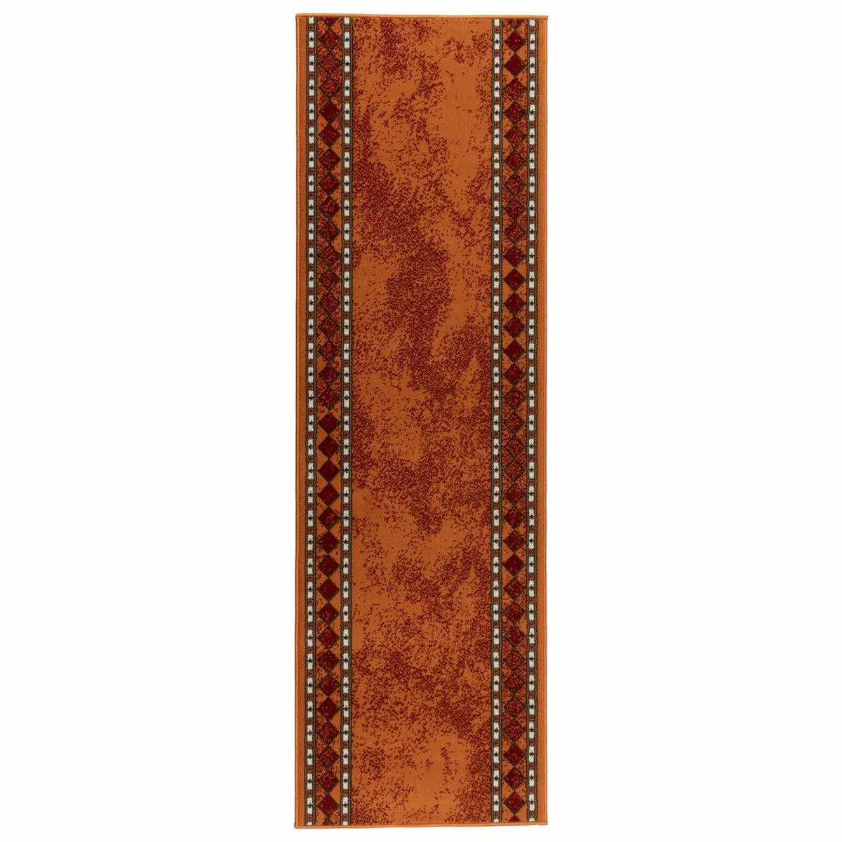 vidaXL Runner Rug FLORNES Woven Orange PP 7 mm