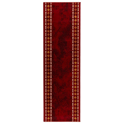 vidaXL Runner Rug FLORNES Woven Red PP 7 mm