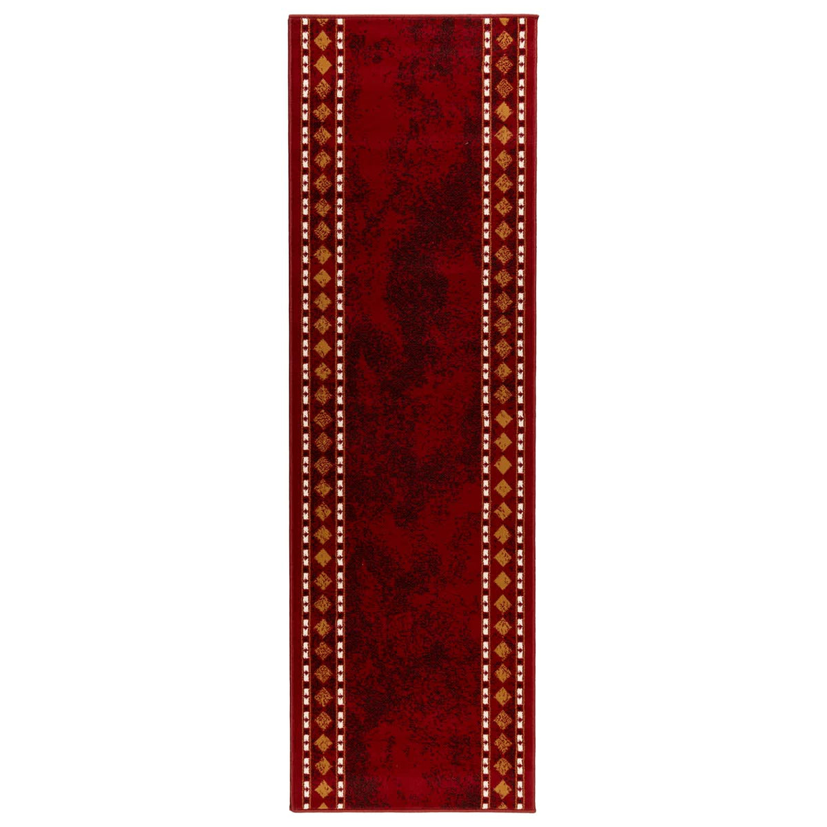 vidaXL Runner Rug FLORNES Woven Red PP 7 mm