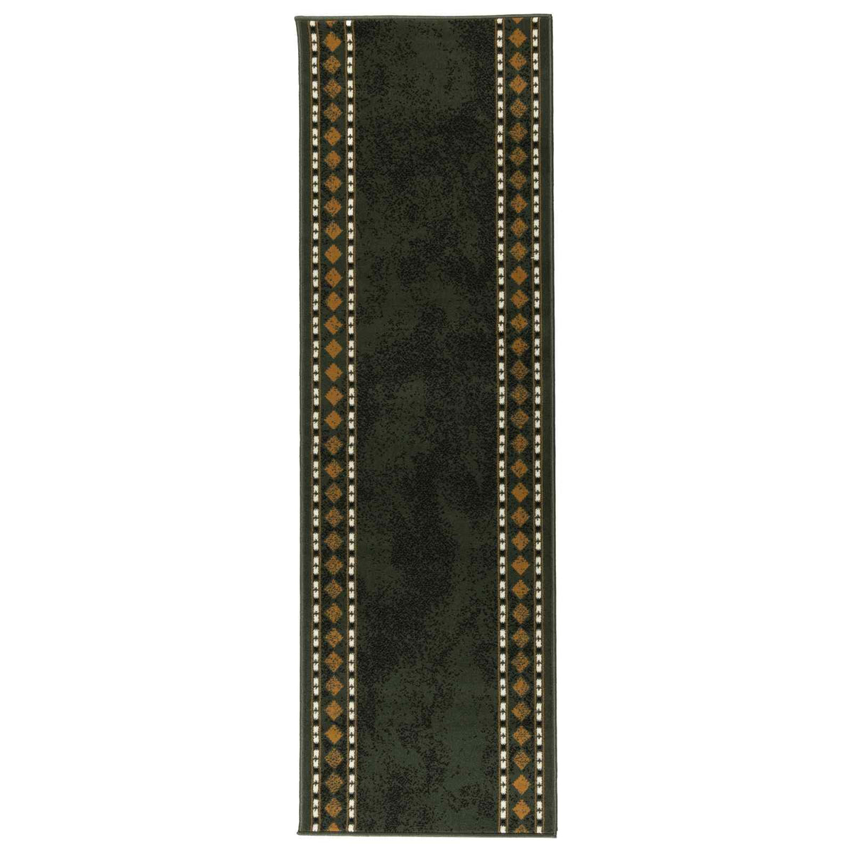 vidaXL Runner Rug FLORNES Woven Green PP 7 mm