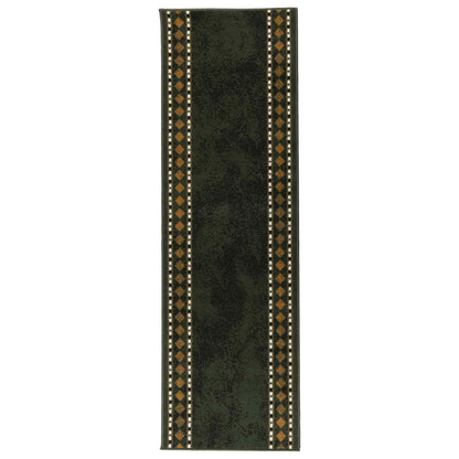 vidaXL Runner Rug FLORNES Woven Green PP 7 mm