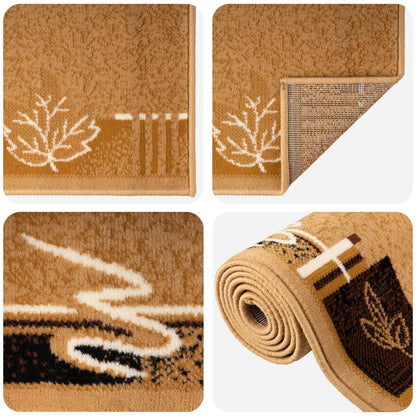 vidaXL Runner Rug FLORNES Woven Beige PP 7 mm