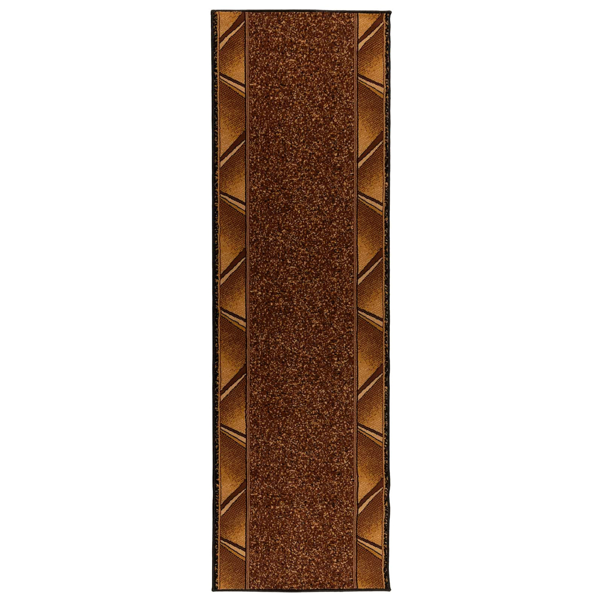 vidaXL Runner Rug FLORNES Woven Brown PP 7 mm