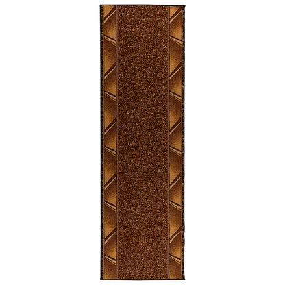 vidaXL Runner Rug FLORNES Woven Brown PP 7 mm
