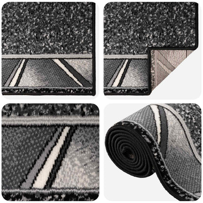 vidaXL Runner Rug FLORNES Woven Grey PP 7 mm