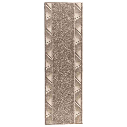 vidaXL Runner Rug FLORNES Woven Taupe PP 7 mm