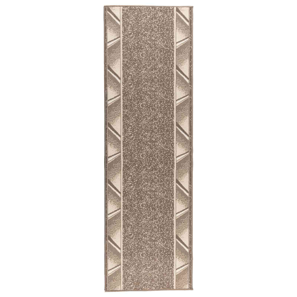 vidaXL Runner Rug FLORNES Woven Taupe PP 7 mm